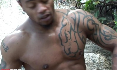 Freakzilla Stroks his Big Ass Dick