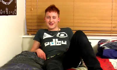 Twink dude Josh Dixon plays with his hard cock till he cums