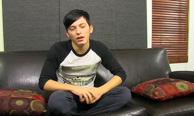 Solo twink stroking and pulling his cock for the camera