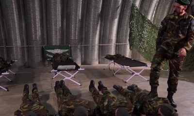 Sergeant Joris Leonard gives his new cadets the taste of his big dick